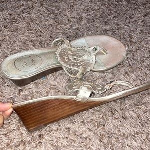 Jack roger 2 inch gold wedge sandals